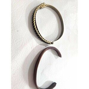 LOT OF 2 Bracelets *1- solid copper *2- Kramer N.Y. VTG can stones some missing